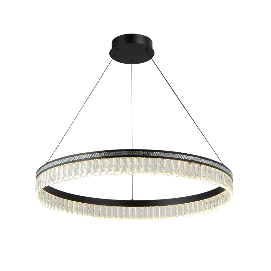 Затемнювана LED кришталева люстра на тросі THALIA LED/55W/230V 3000-6000K діам. 80 cm + пульт дистанційного керування