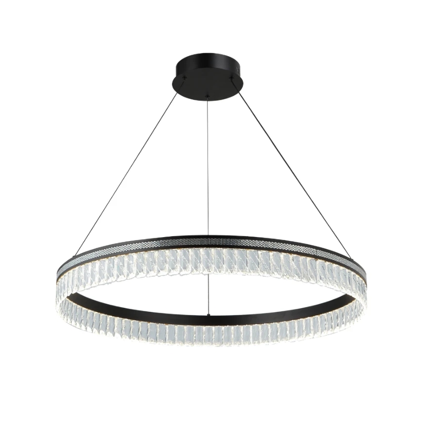 Затемнювана LED кришталева люстра на тросі THALIA LED/55W/230V 3000-6000K діам. 80 cm + пульт дистанційного керування