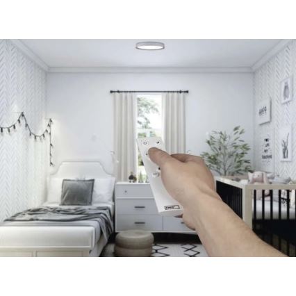 Стельовий світильник LED з регулюванням яскравості ILVI LED/30W/230V 2700-6500K діаметр 40 см білий/бежевий + пульт дистанційного керування
