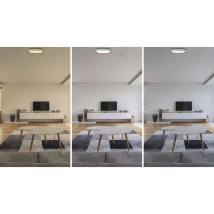 Стельовий світильник LED з регулюванням яскравості ILVI LED/30W/230V 2700-6500K діаметр 40 см білий/бежевий + пульт дистанційного керування