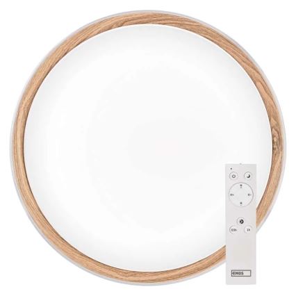 Стельовий світильник LED з регулюванням яскравості ILVI LED/30W/230V 2700-6500K діаметр 40 см білий/бежевий + пульт дистанційного керування