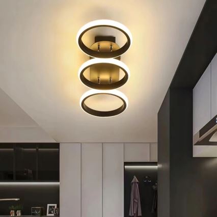 Димований світлодіодний стельовий світильник LED/30W/230V 3000-6500K чорний Wi-Fi Tuya + пульт дистанційного керування