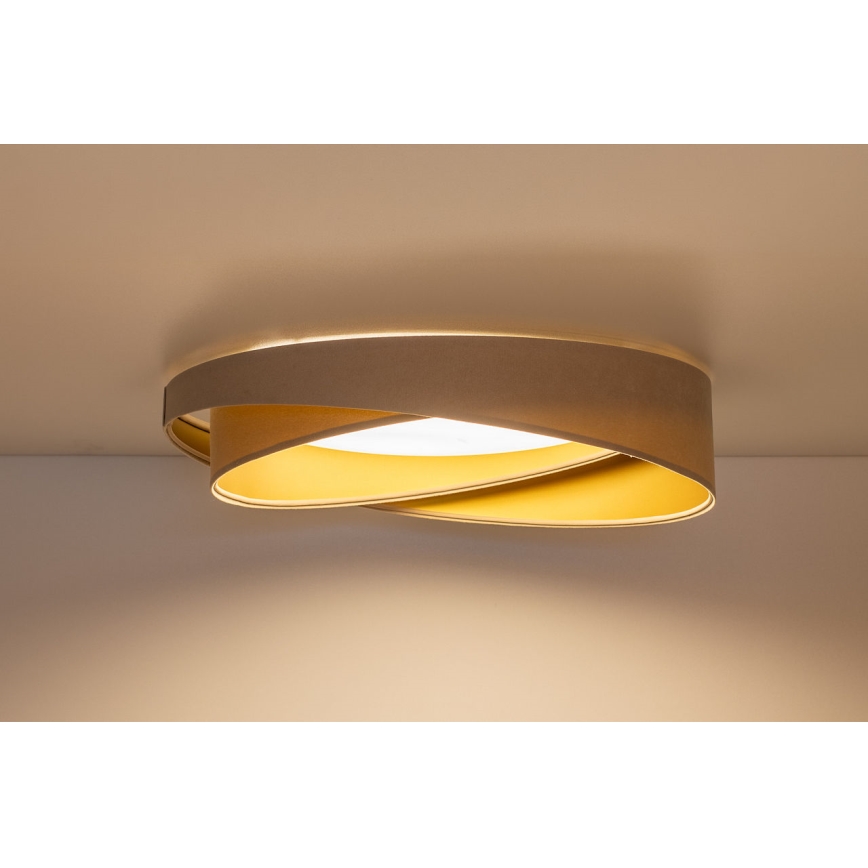 Димований LED стельовий світильник SMART GALAXY MODERN LED/24W/230V 3000-6500K діам. 55 см бежевий/золотистий + дистанційне керування
