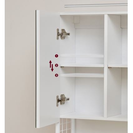 LED-зеркальный шкаф для ванной SKY, 70×70×16 см, 230 В, белый