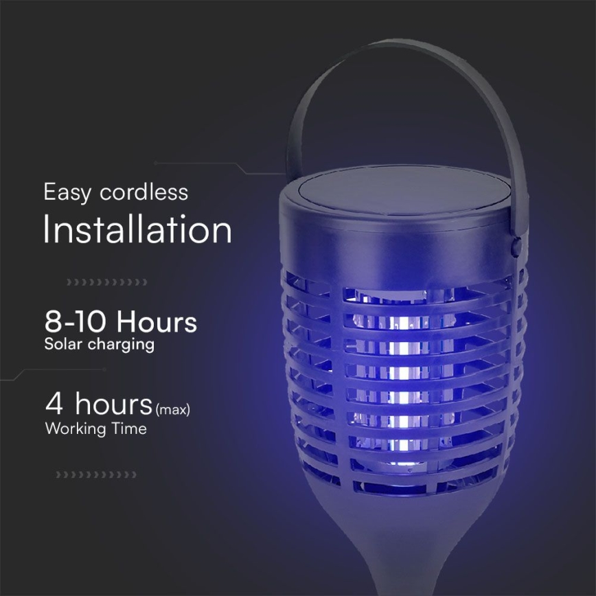 LED Знищувач комах на сонячній батареї 3в1 LED/1,3W/3,7V IP24 20 матовий