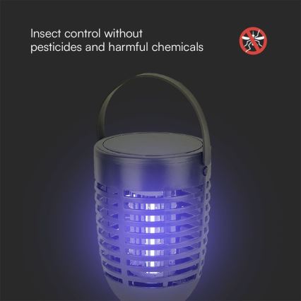 LED Знищувач комах на сонячній батареї 3в1 LED/1,3W/3,7V IP24 20 матовий