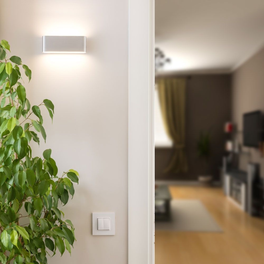 LED Зовнішній настінний світильник LED/12W/230V 6400K IP65