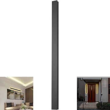 LED зовнішній настінний світильник 23W/230V 4000K IP65 141 см антрацит