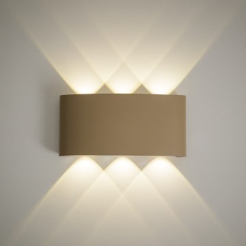 LED Зовнішній настінний світильник ARROW LED/6W/230V IP54 бежевий