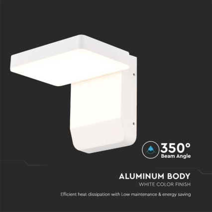 Світлодіодний зовнішній настінний гнучкий світильник LED/17W/230V IP65 4000K білий
