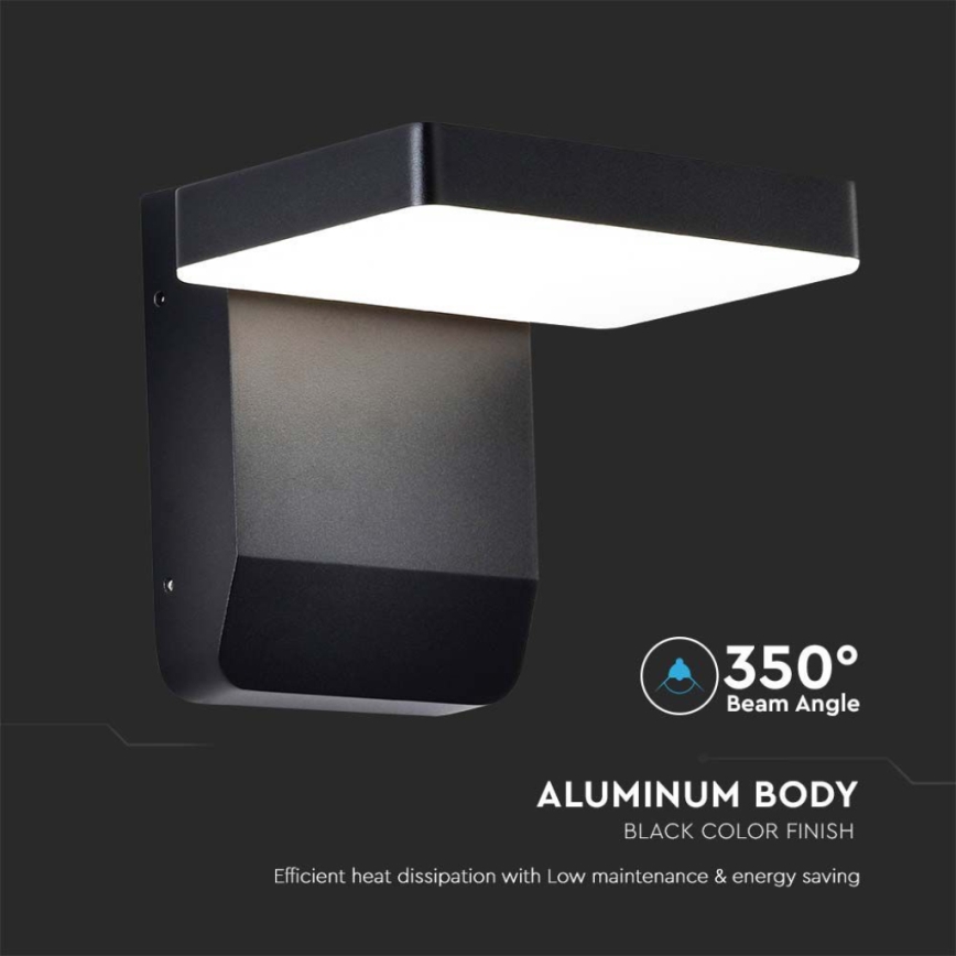 Світлодіодний зовнішній настінний гнучкий світильник LED/17W/230V IP65 4000K чорний