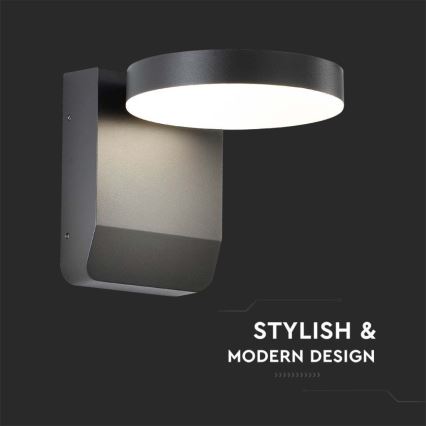 LED Зовнішній настінний гнучкий світильник LED/17W/230V IP65 3000K чорний