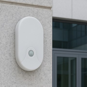 LED зовнішній настінний світильник із датчиком руху LED/18W/230V IP44 білий