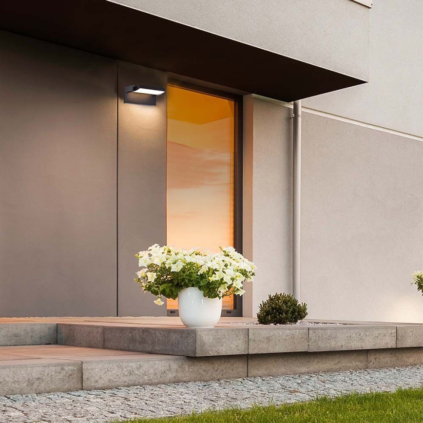 LED Зовнішній настінний світильник LED/17W/230V 3000K IP65 чорний