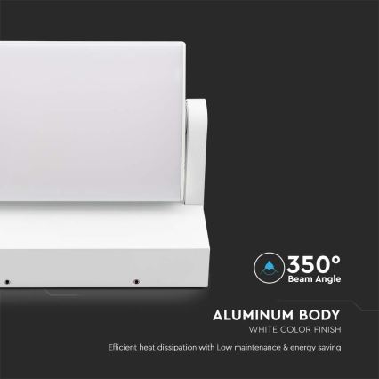 LED Зовнішній настінний світильник LED/17W/230V 4000K IP65 білий