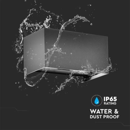 LED зовнішній настінний світильник LED/24Вт/230В 4000K IP65 антрацит