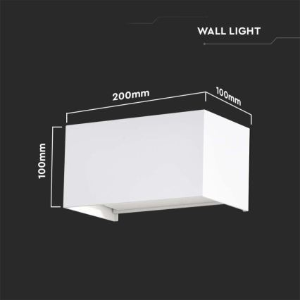 LED Зовнішній настінний світильник LED/24W/230V 3000K IP65 білий