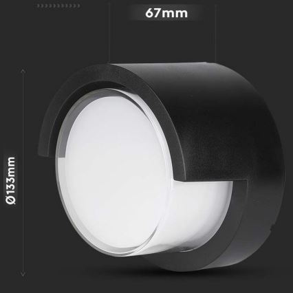 LED Зовнішній настінний світильник LED/7W/230V 3000K IP65