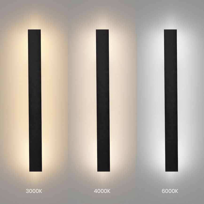 LED зовнішній настінний світильник WOW LED/11 Вт/230 В 3000/4000/6000 К 60 см IP54 чорний