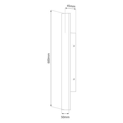 LED зовнішній настінний світильник WOW LED/11 Вт/230 В 3000/4000/6000 К 60 см IP54 чорний