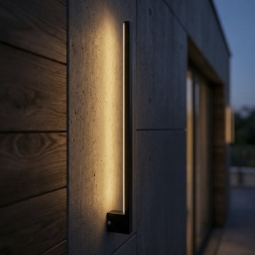 LED зовнішній настінний світильник YALTE LED/11W/230V 3000/4000/6500K 81,5 см IP54 чорний