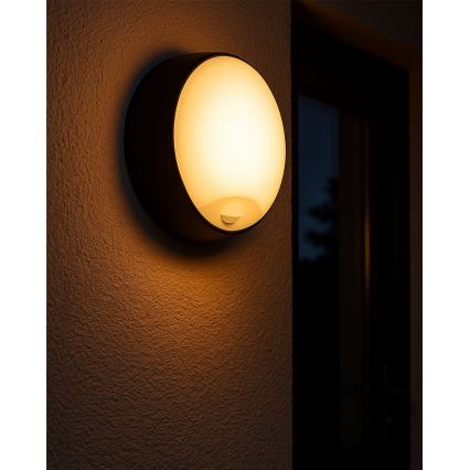 LED зовнішній настінний світильник з регульованою яскравістю та датчиком руху LED/15/18/20W/230V 3000K/4000K/6500K IP65 чорний/білий