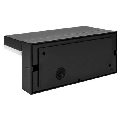 LED зовнішній настінний світильник з датчиком LED/9W/230V 4000K IP44 чорний