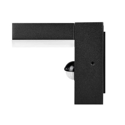 LED зовнішній настінний світильник з датчиком LED/9W/230V 4000K IP44 чорний