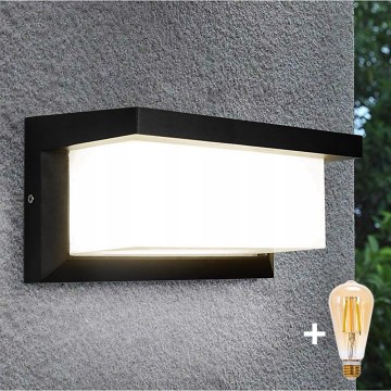 LED зовнішній настінний світильник з регулюванням яскравості NEELY 1xE27/W/230V 2700-6500K IP54 чорний