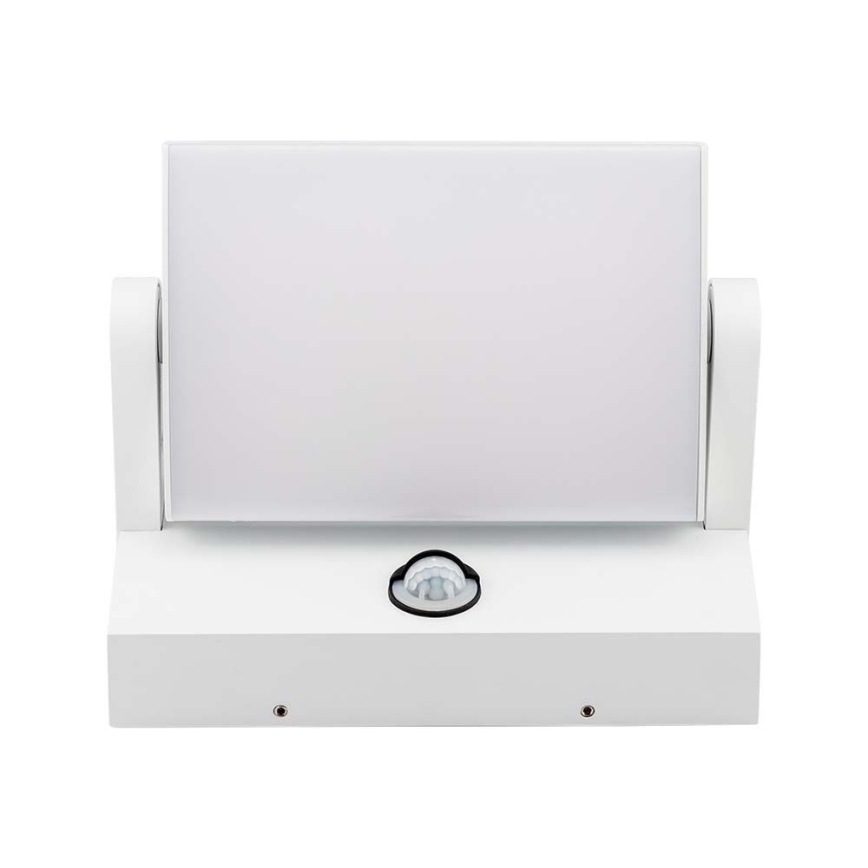 LED Зовнішній настінний світильник із сенсором LED/17W/230V 3000K IP65 білий