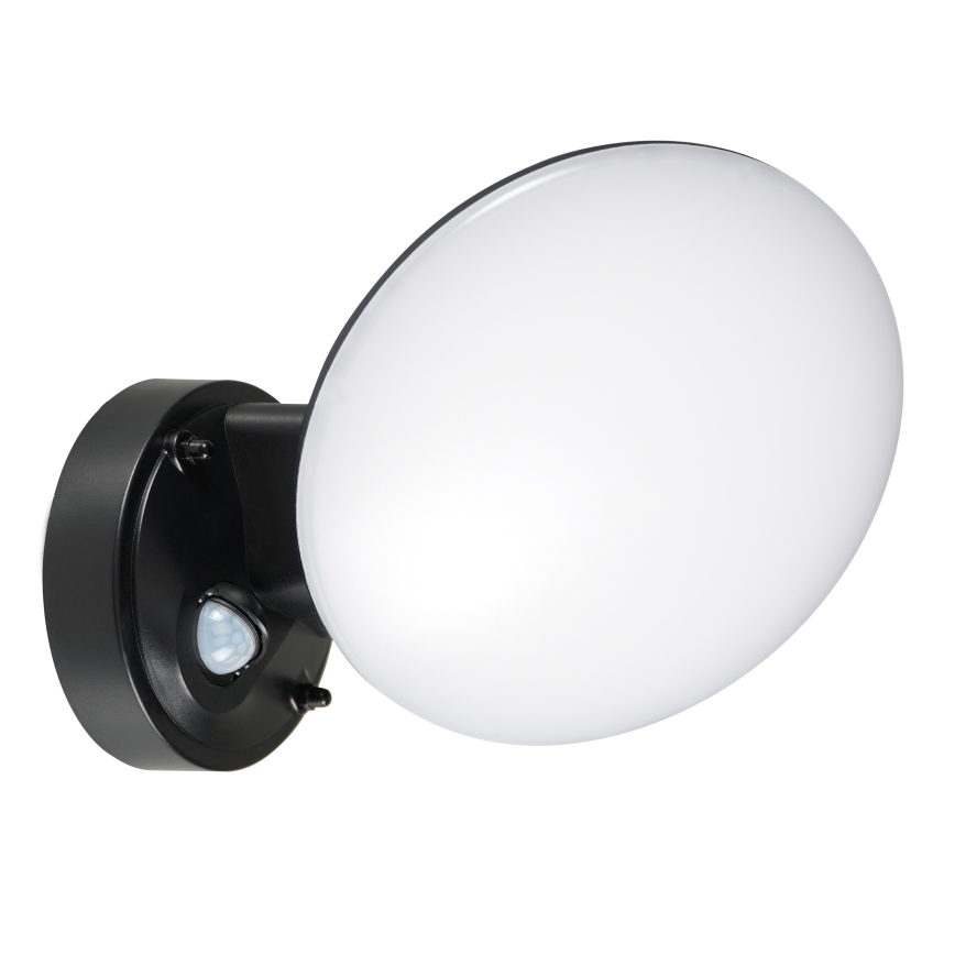Зовнішній настінний світильник LED з датчиком руху та сутінків OLAF LED/10W/230V IP44 чорний