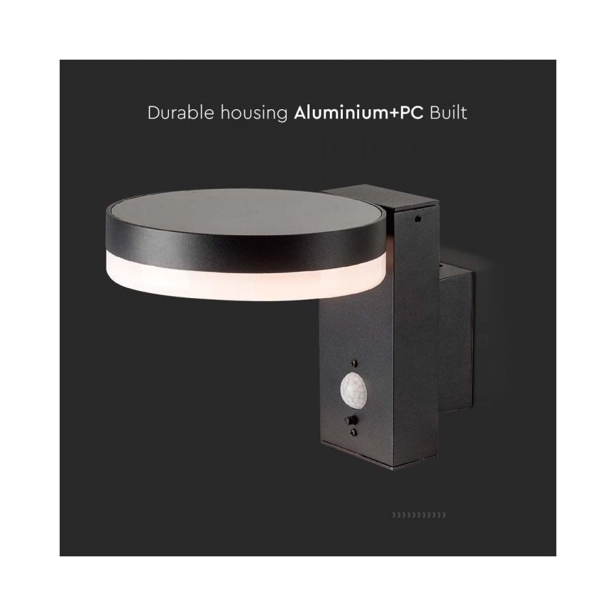 Світильник на сонячних батареях для зовнішнього монтажу з датчиком LED/5,5 Вт/3,7 В 3000K IP54 2000 мАг