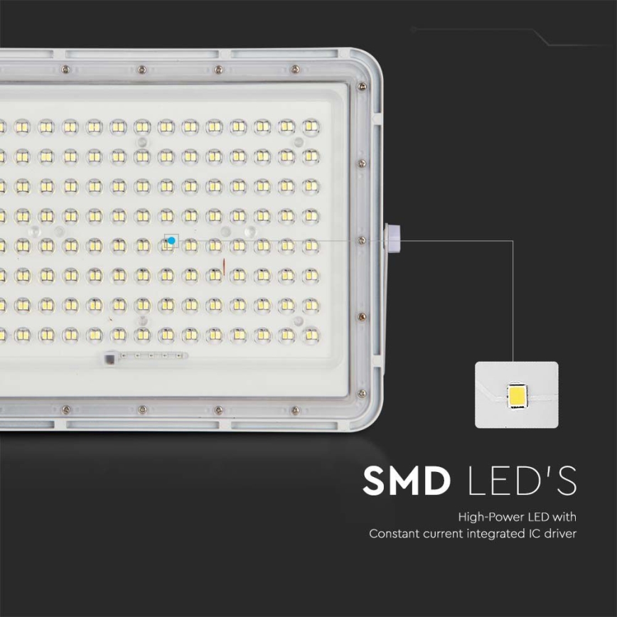 LED Зовнішній сонячний прожектор LED/20W/3,2V 4000K білий IP65 + дистанційне керування