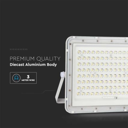 LED Зовнішній сонячний прожектор LED/20W/3,2V 4000K білий IP65 + дистанційне керування