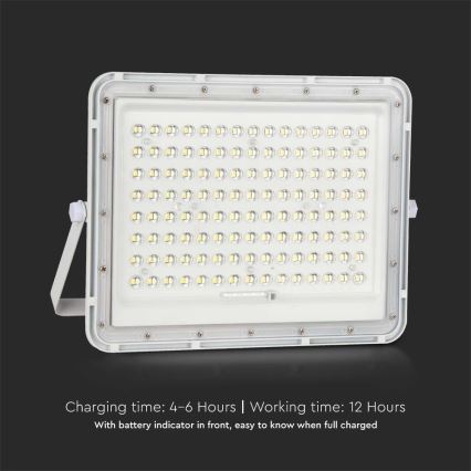 LED Зовнішній сонячний прожектор LED/20W/3,2V 4000K білий IP65 + дистанційне керування