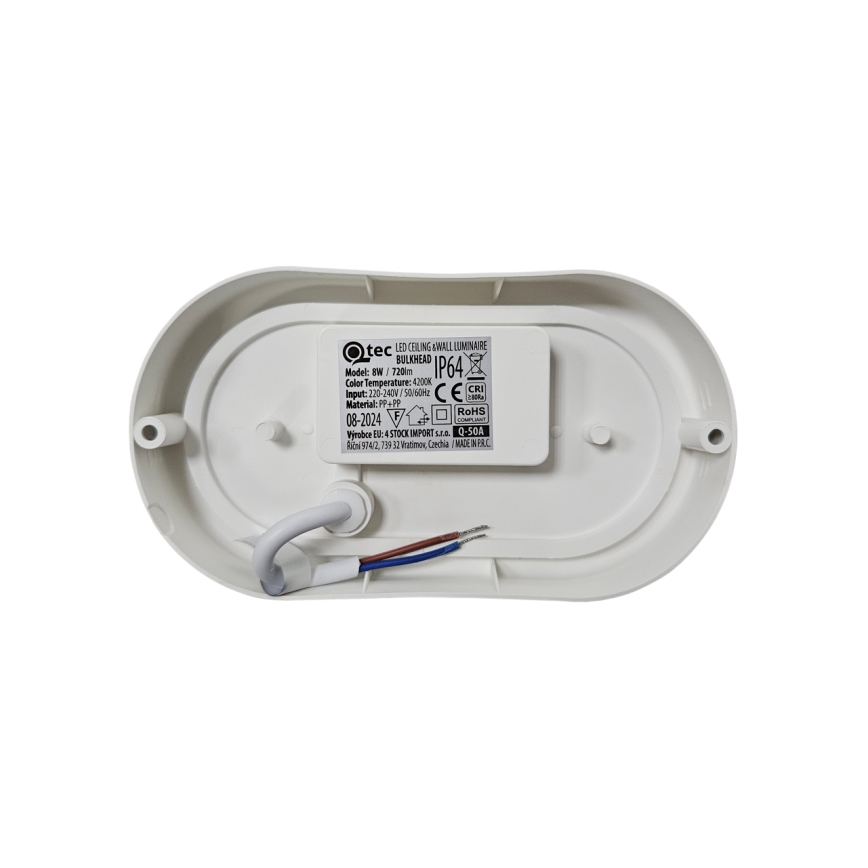 LED зовнішній стельовий світильник LED/8W/230V 4200K IP64 білий