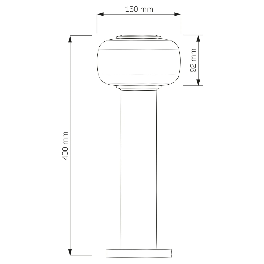 LED зовнішній світильник MALAGA LED/12W/230V 40 cm IP44 чорний
