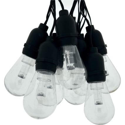 LED Зовнішня декоративна гірлянда 10xLED/0,15W/230V 3,8 m IP44 чорна