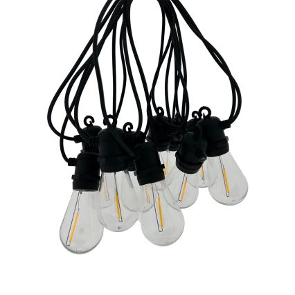 LED зовнішня декоративна гірлянда 10xLED/0,36W/230V 8 м IP44 чорна
