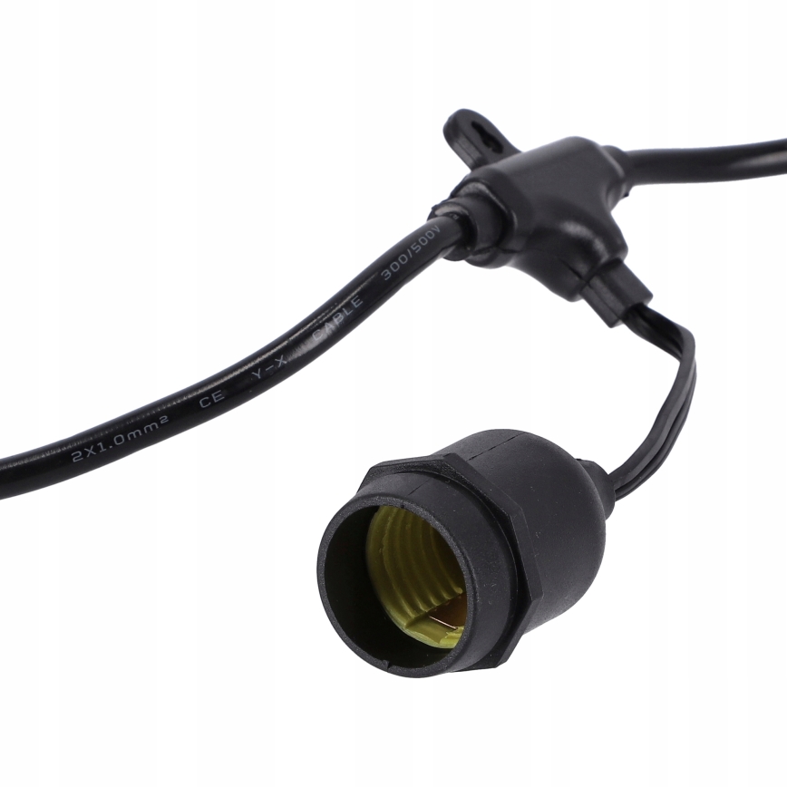 LED зовнішня декоративна гірлянда 20xE27/1W/230V 20,94 m IP44 чорна