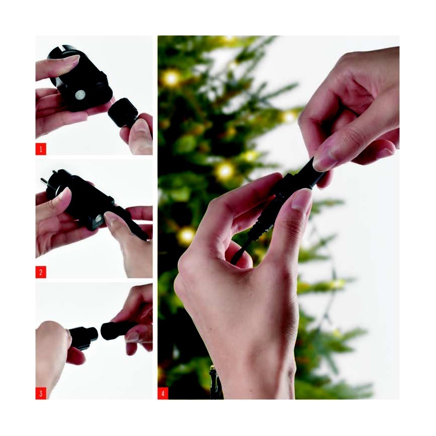 LED зовнішня гірлянда 100xLED/15m IP44 холодне біле світло