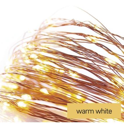 LED зовнішня гірлянда 100xLED/15m IP44 теплий білий