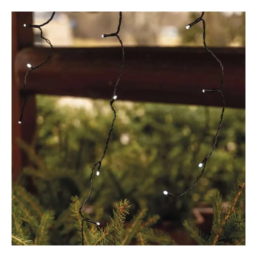 LED Зовнішня  гірлянда 100xLED/2,5x0,9m IP44 холодно-біла