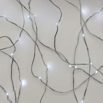 LED зовнішня гірлянда 40xLED/9m IP44 холодне біле світло