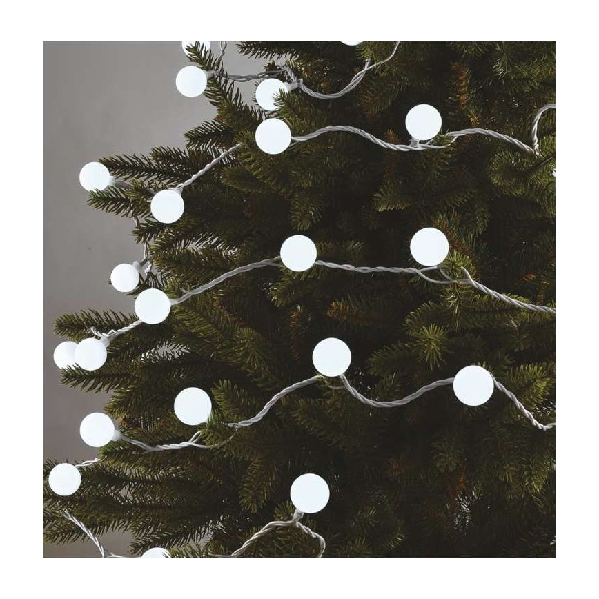LED  зовнішня гірлянда 40xLED/9m IP44 холодний білий