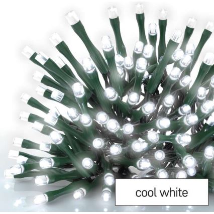 LED  зовнішня гірлянда 80xLED/13m IP44 холодне біле