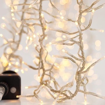 LED зовнішня гірлянда CLUSTER 1152xLED/8 функцій 12 м IP44 тепла біла