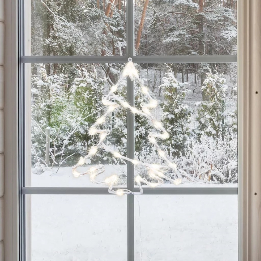 Світлодіодна зовнішня різдвяна прикраса для вікна 35xLED/230V IP44 тепле біле світло/ялинка