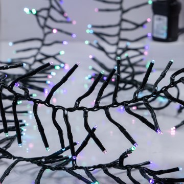 LED Зовнішня різдвяна гірлянда CLUSTER 768xLED/8 функцій 9 м IP44 тепле біле світло
