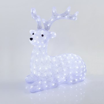 LED зовнішня різдвяна прикраса — олень, 200xLED/6W/230V, IP44, холодне біле світло